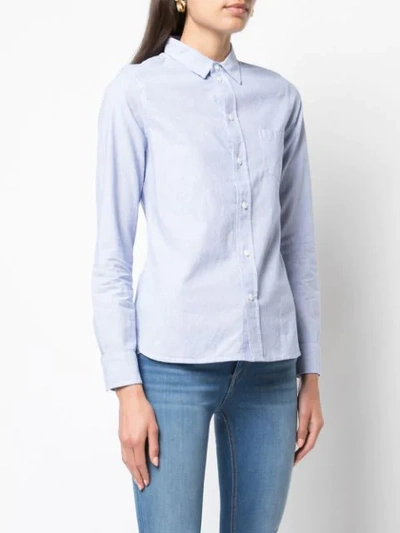 Shop Alex Mill Micro-stripes Shirt In Blue
