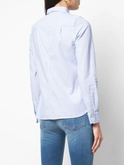 Shop Alex Mill Micro-stripes Shirt In Blue