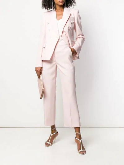 Shop Stella Mccartney Cropped Tailored Trousers In Pink