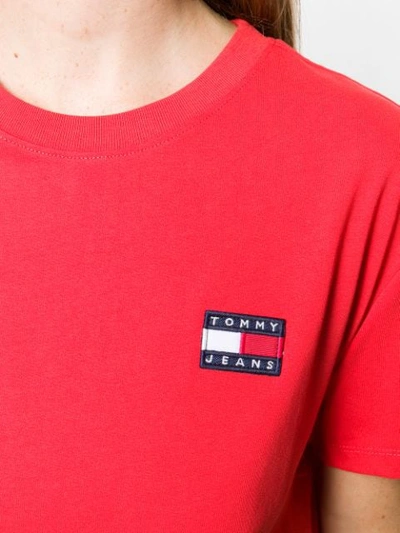 Shop Tommy Jeans Logo Short-sleeve T-shirt In Red
