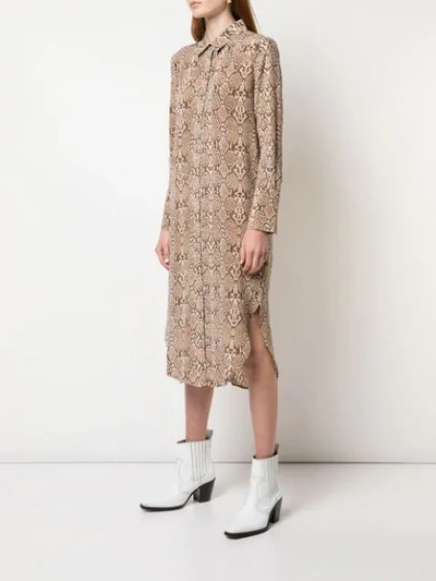 ANINE BING CHELSEA SHIRT DRESS - 棕色