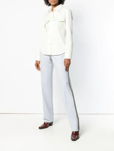 Calvin Klein 205w39nyc Stripe Trousers In Blue