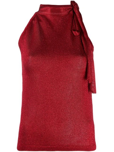 Shop Missoni Tie Neck Blouse In Red