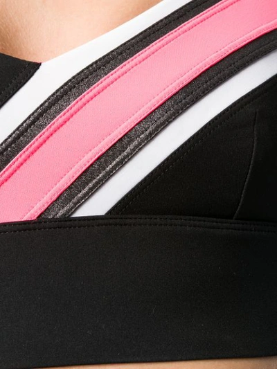 Shop No Ka'oi Stripe Detail Sports Bra In Black