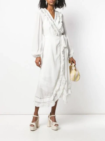 Shop Zimmermann Moncur Wrap Dress In White