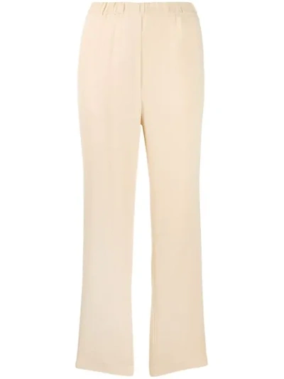 Shop Forte Forte High-waisted Trousers In Neutrals