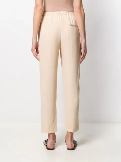 Shop Forte Forte High-waisted Trousers In Neutrals