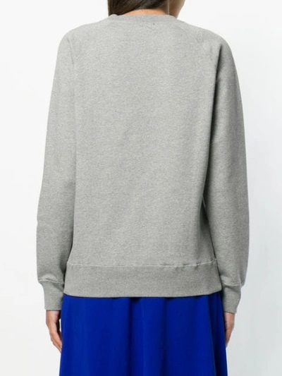 Shop Marc Jacobs Spliced Logo Sweatshirt In Grey