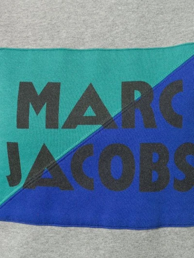 Shop Marc Jacobs Spliced Logo Sweatshirt In Grey