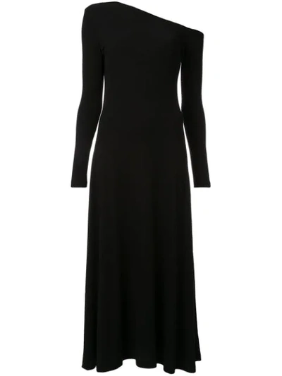 Shop Rosetta Getty Schulterfreies Jerseykleid In Black
