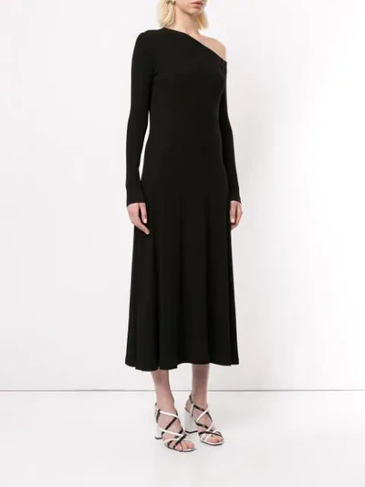Shop Rosetta Getty Schulterfreies Jerseykleid In Black