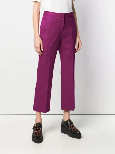 Shop Stella Mccartney Cropped Tailored Trousers In Pink