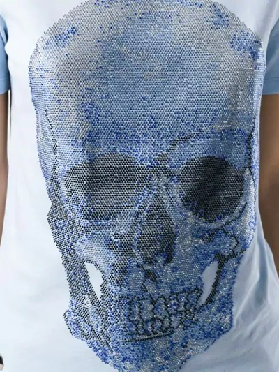 Shop Philipp Plein Rhinestone Skull T In Blue