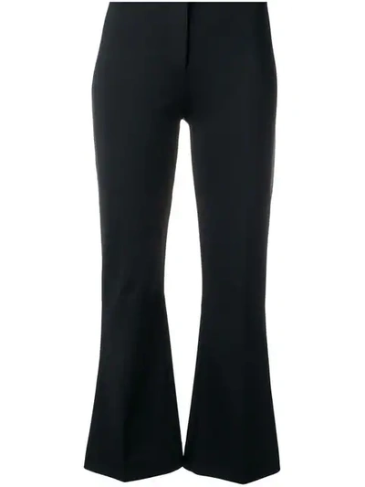 Shop Pinko Flare Cropped Trousers In Black