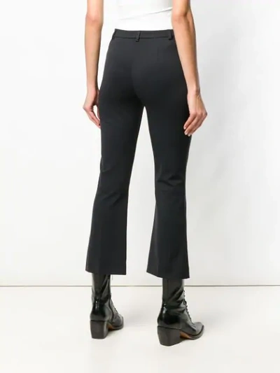 Shop Pinko Flare Cropped Trousers In Black