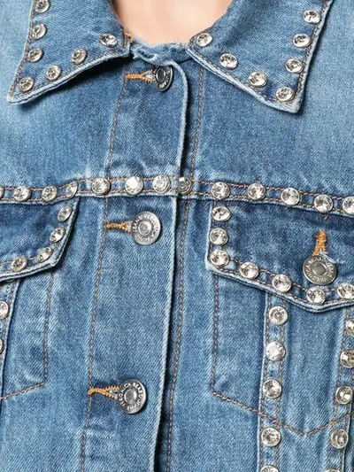 Shop Veronica Beard Embellished Denim Jacket - Blue