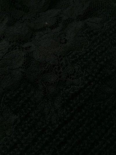 Shop Givenchy Lace Hem Sweater Dress In 001 Black