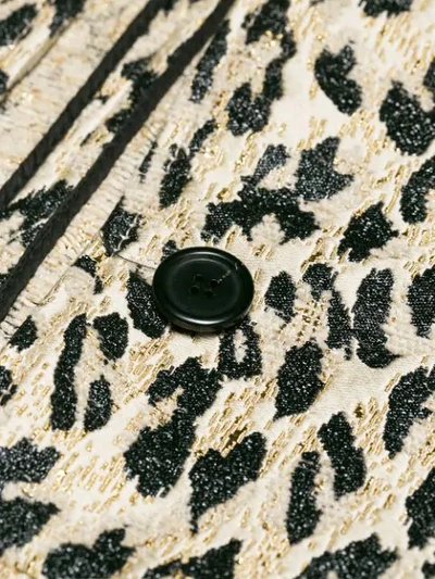 Shop Valentino Leopard Print Flared Coat In Brown