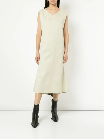 Shop Yohji Yamamoto Vintage Midi Sack Dress - Neutrals