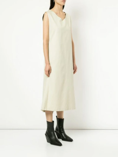Shop Yohji Yamamoto Vintage Midi Sack Dress - Neutrals