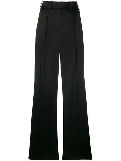 Shop Alexandre Vauthier Satin Suit Trousers In Black