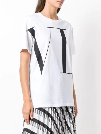 Shop Valentino Vltn Longline T-shirt In White