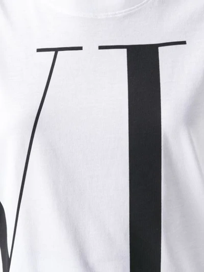Shop Valentino Vltn Longline T-shirt In White