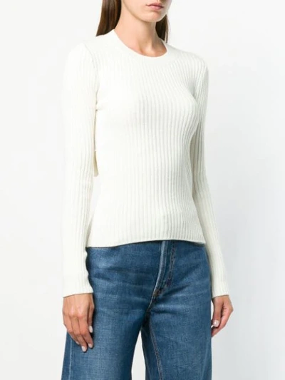 Shop Mm6 Maison Margiela Cut-out Sweater - White