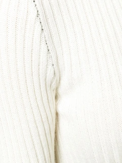 Shop Mm6 Maison Margiela Cut-out Sweater - White