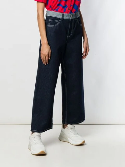 Shop Marni Wide Leg Jeans In Blue