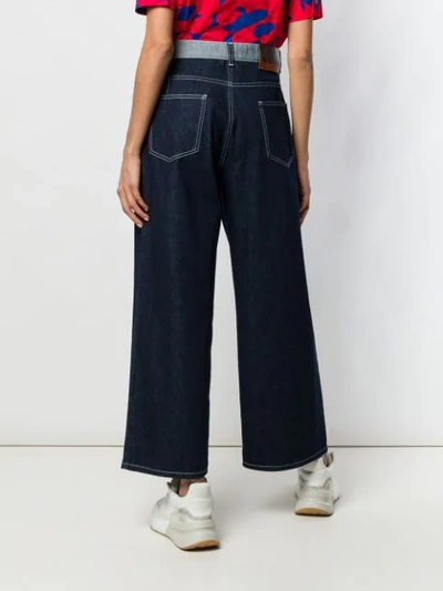 Shop Marni Wide Leg Jeans In Blue