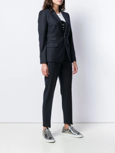 Shop Dsquared2 Pinstriped Suit In Blue