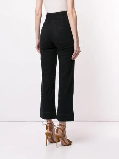Shop Ulla Johnson High Waisted Trousers In Black