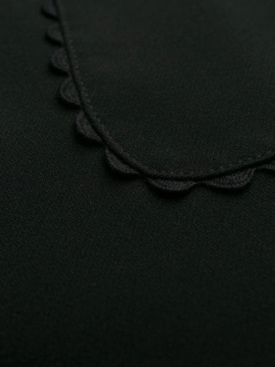 Shop Red Valentino Scalloped Trim Culottes In Black