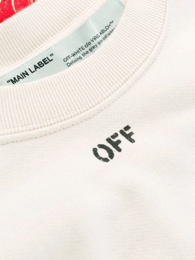 Shop Off-white Floral Sweatshirt In Neutrals