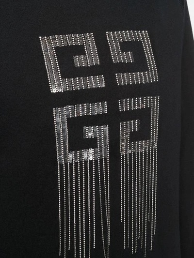 Shop Givenchy Logo Embellished Sweater In Black