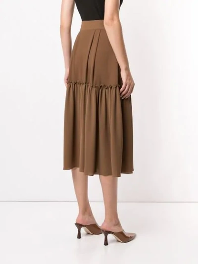 Shop Edeline Lee Muller Midi Skirt In Brown