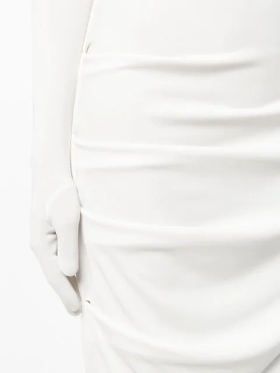 Shop A.w.a.k.e. Gloved Draped Detail Dress In White