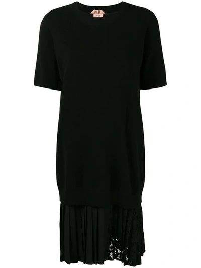 Shop N°21 Midi Lace Dress In Black