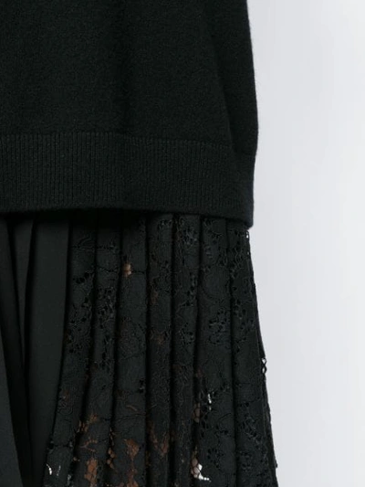 Shop N°21 Midi Lace Dress In Black