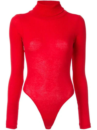 Shop Re/done Turtle Neck Body In Red
