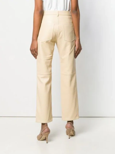 Shop Acne Studios 5 Pocket Trousers - Neutrals