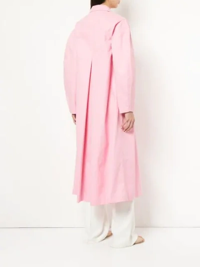 Shop Assel Oversized Trench Coat In Pink