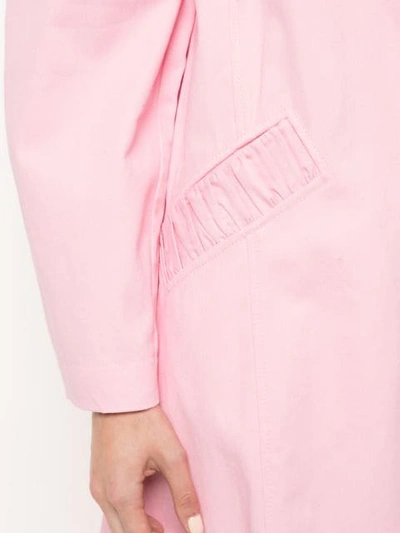 Shop Assel Oversized Trench Coat In Pink