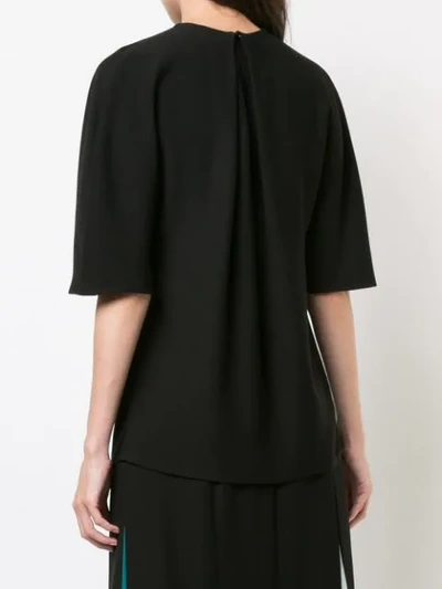 Shop Carolina Herrera Ruched Neckline Blouse - Black