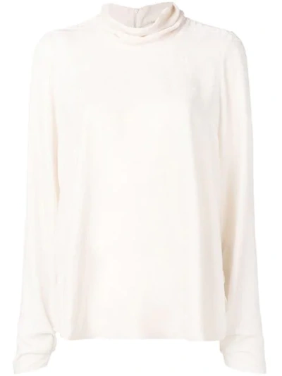 Shop Forte Forte Roll Neck Top In White