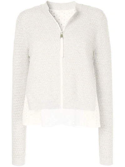 contrast layered effect cardigan