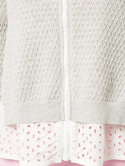 contrast layered effect cardigan