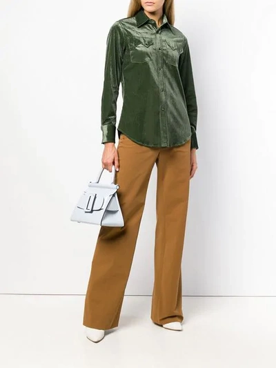 Shop The Gigi Corduroy Shirt In Green