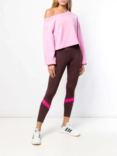 Shop Adidas Originals Workout Tights In Brown